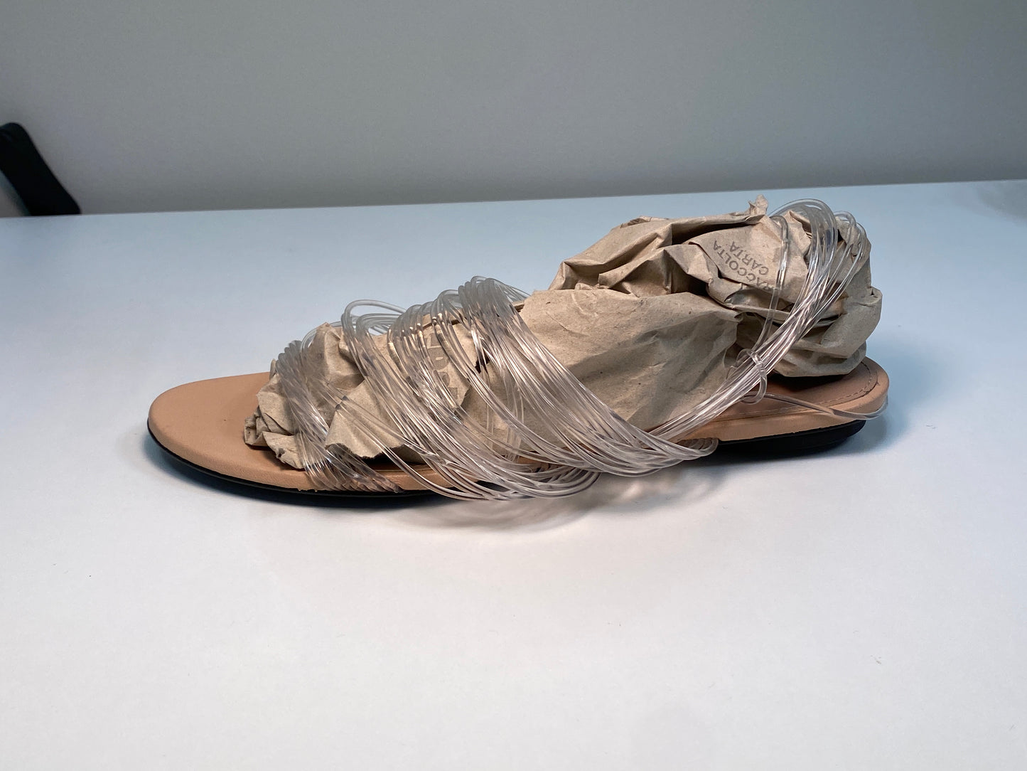 JIL SANDER clear strings flat sandals (37)