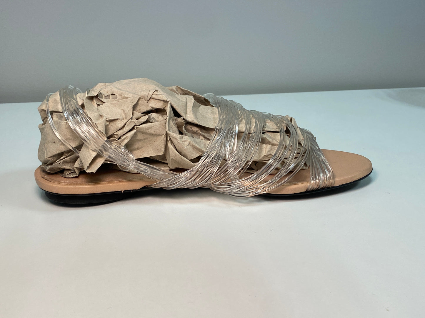 JIL SANDER clear strings flat sandals (37)