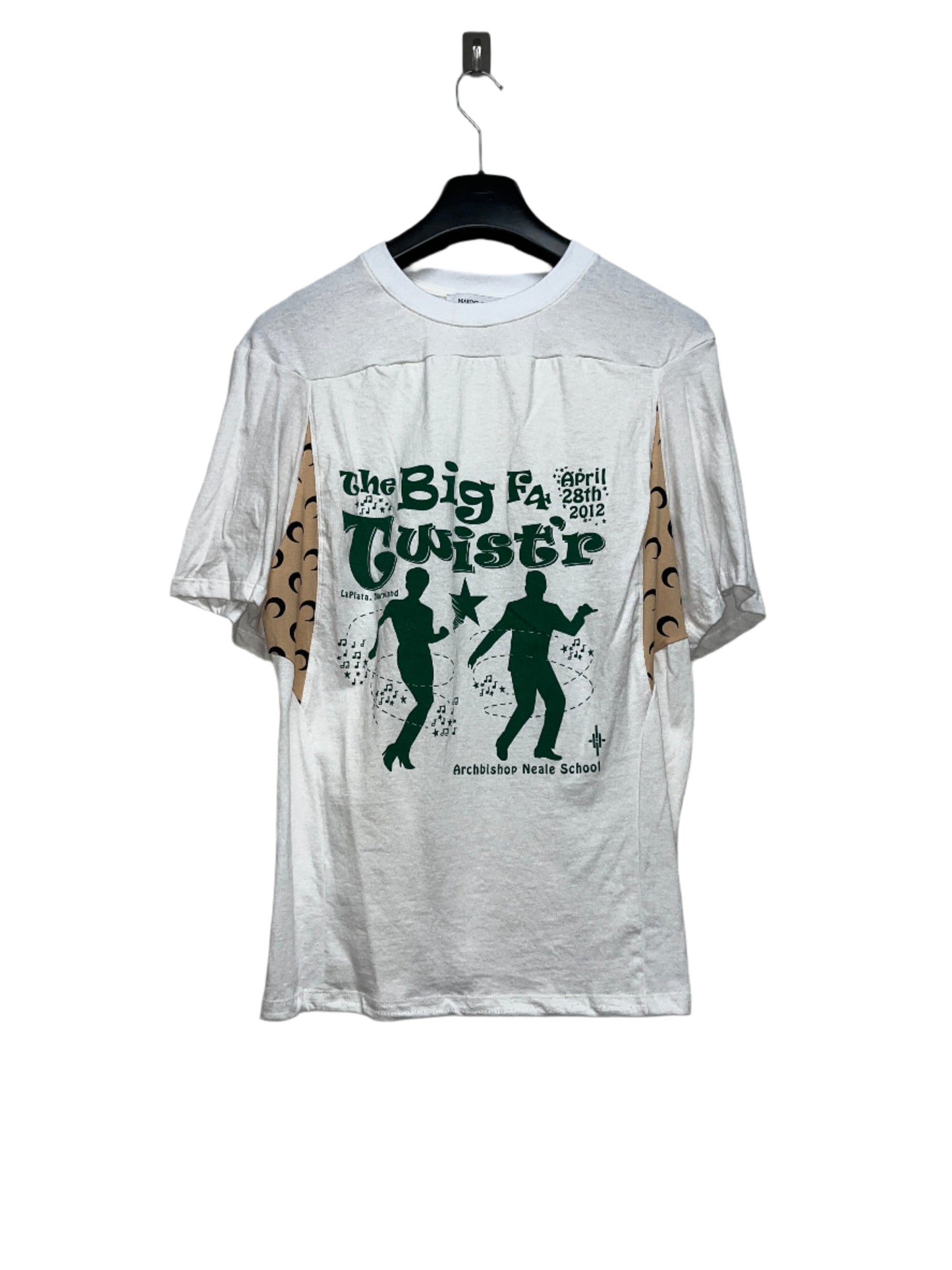 MARINE SERRE regenerated graphic white tee (L)