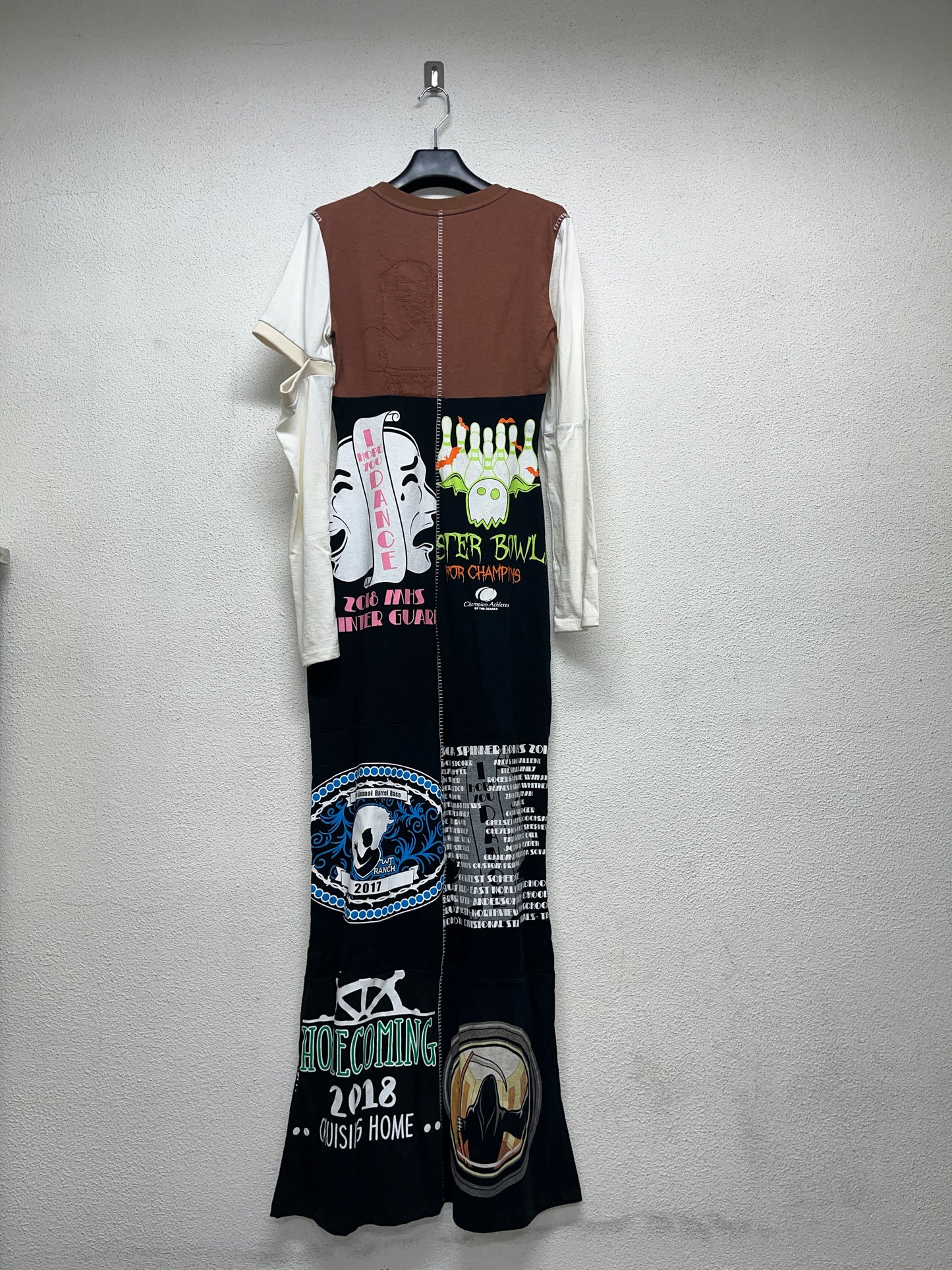 MARINE SERRE regenerated graphic maxi dress with arm cut out (M)