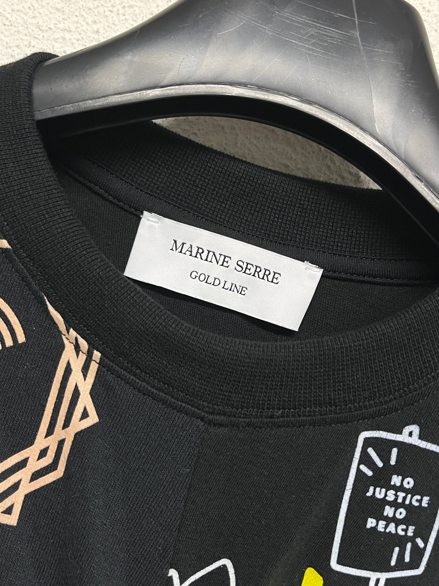 MARINE SERRE regenerated graphic maxi dress with front knot (S)