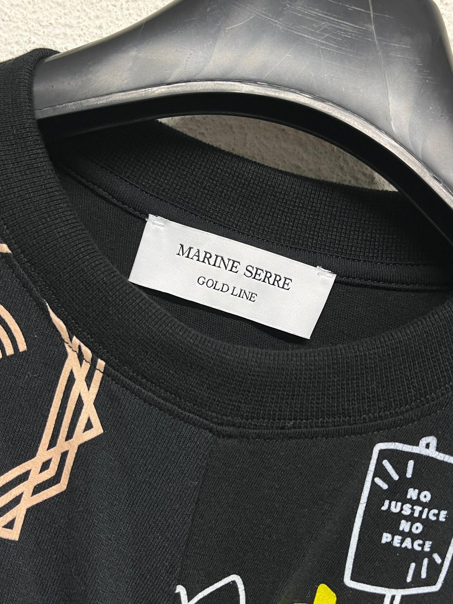 MARINE SERRE regenerated graphic maxi dress with front knot (S)