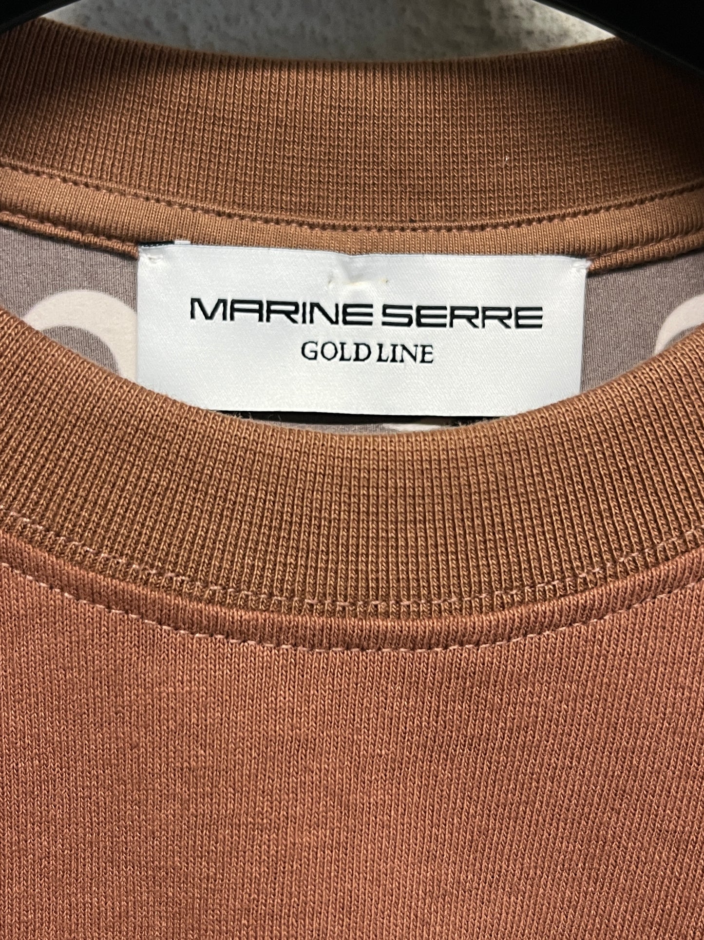 MARINE SERRE regenerated graphic brown longsleeve (S)