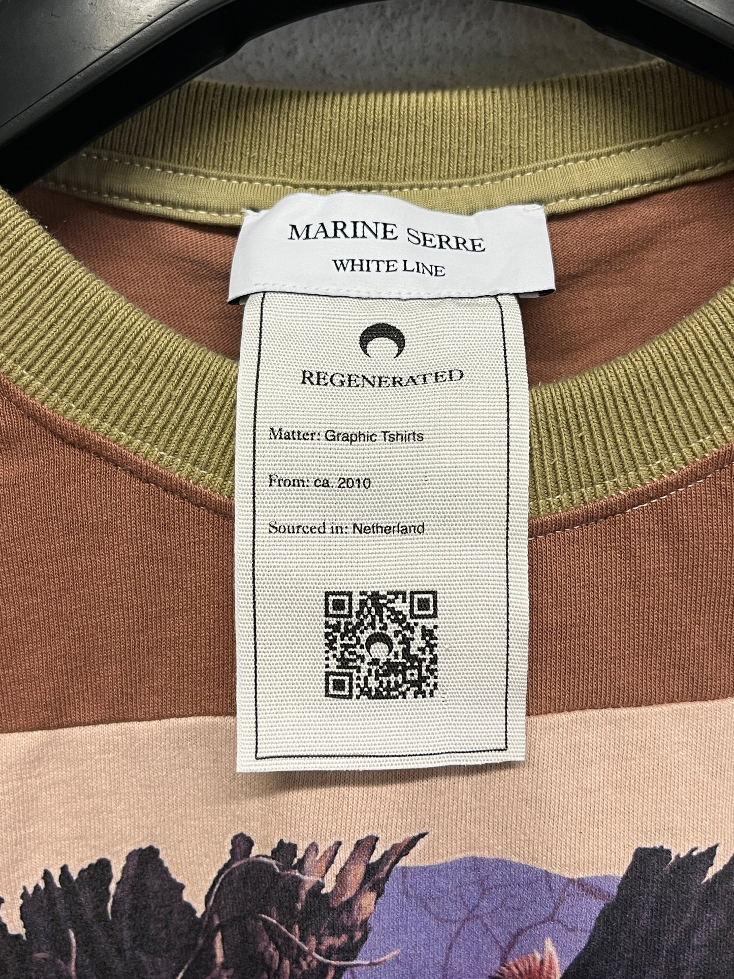 MARINE SERRE regenerated graphic tee (L)