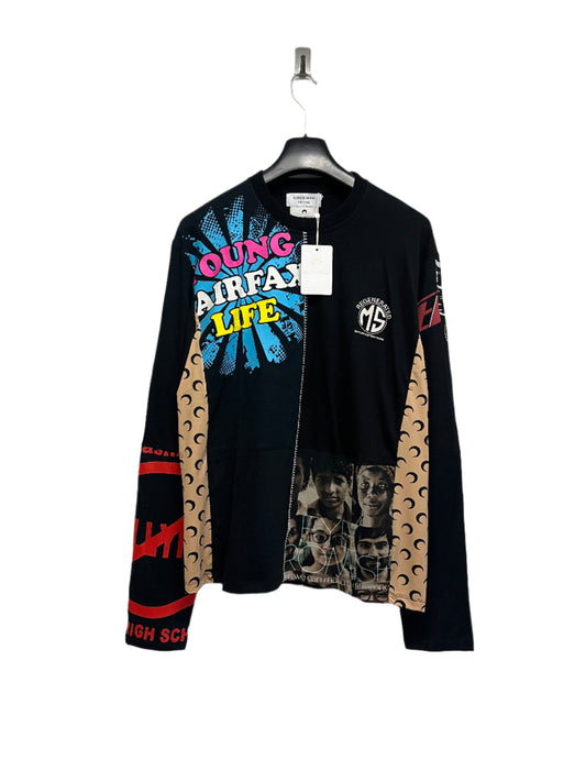 MARINE SERRE regenerated graphic black longsleeve (L)