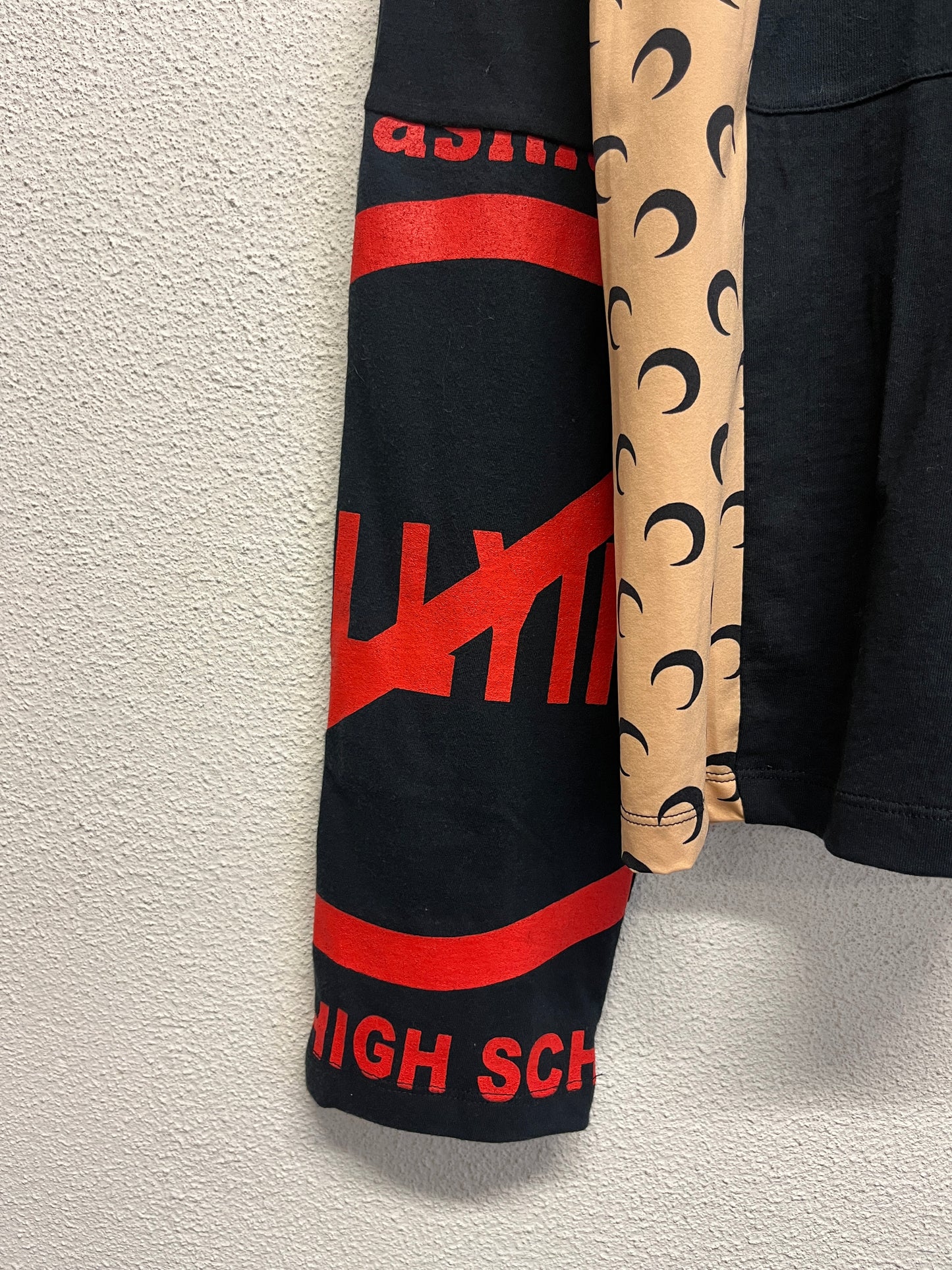 MARINE SERRE regenerated graphic black longsleeve (L)
