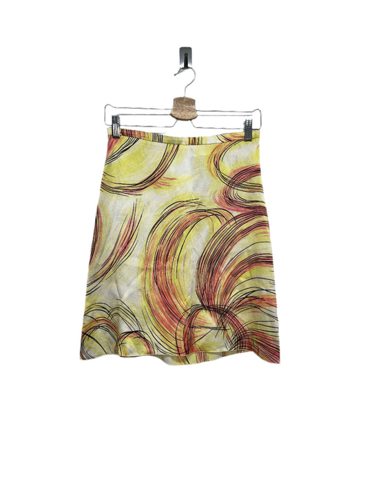 VERSACE 100% silk abstract print skirt (S)