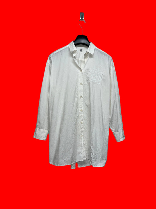 TOTEME Shirt-dress with logo on the chest (M)