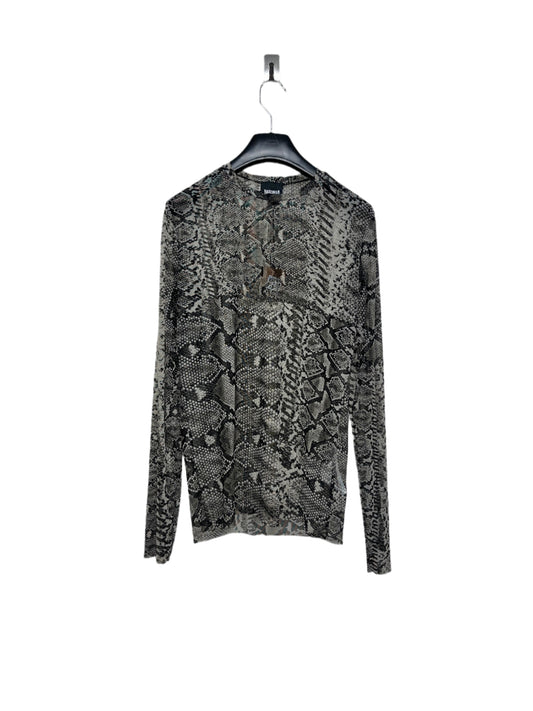 ROBERTO CAVALLI snakeskin effect mesh Top (S)