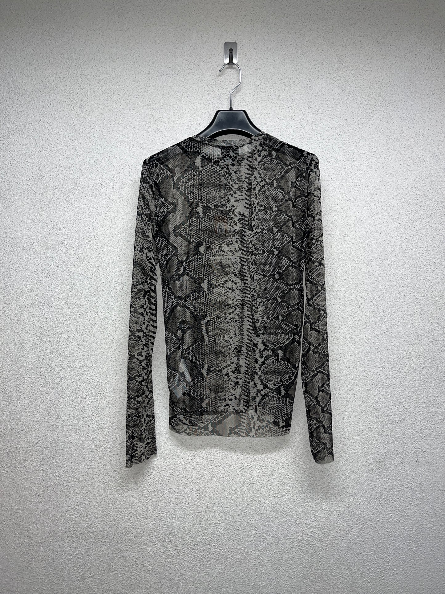 ROBERTO CAVALLI snakeskin effect mesh Top (S)
