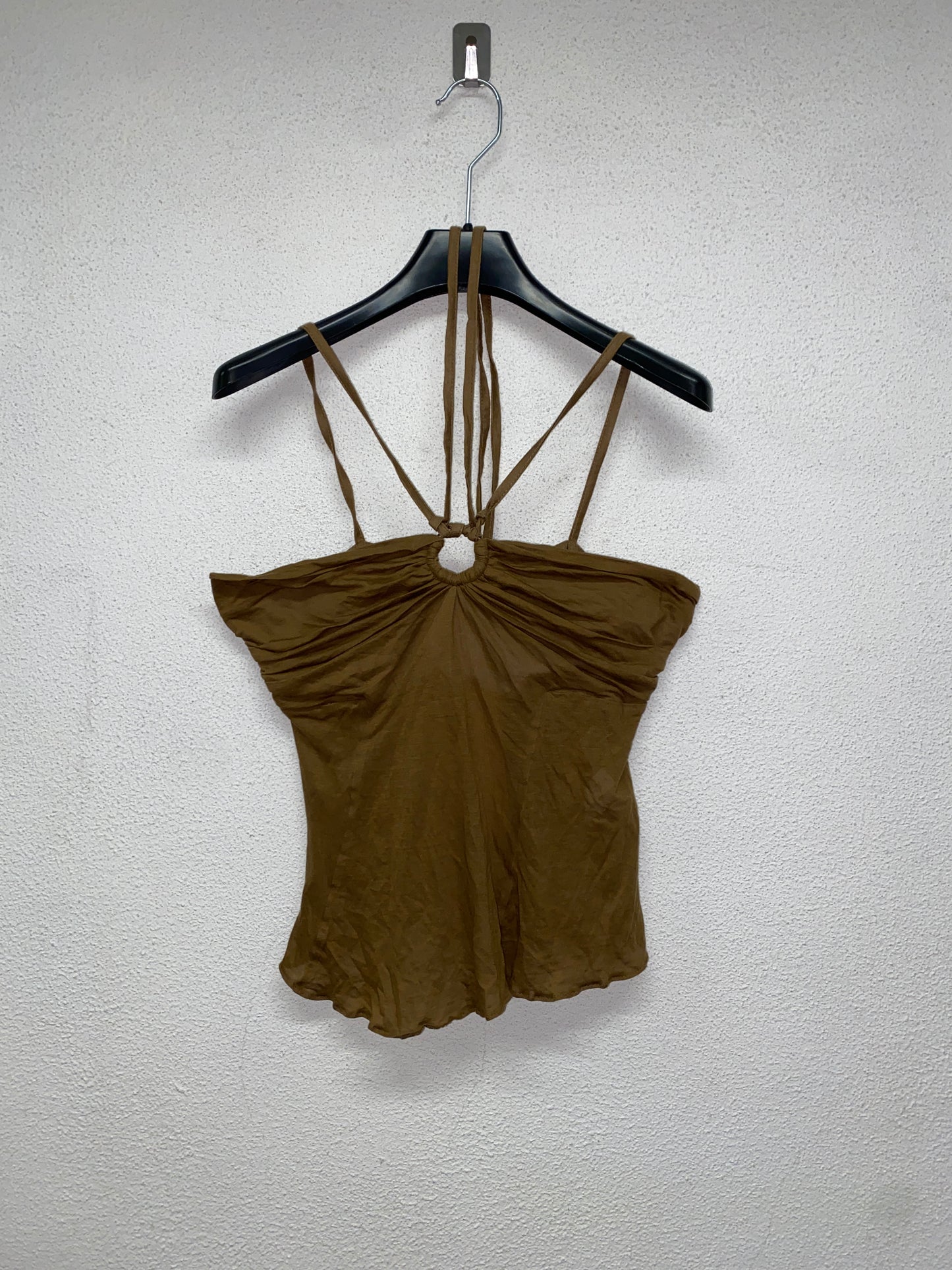 ROBERTO CAVALLI y2k khaki strap top (44/M)