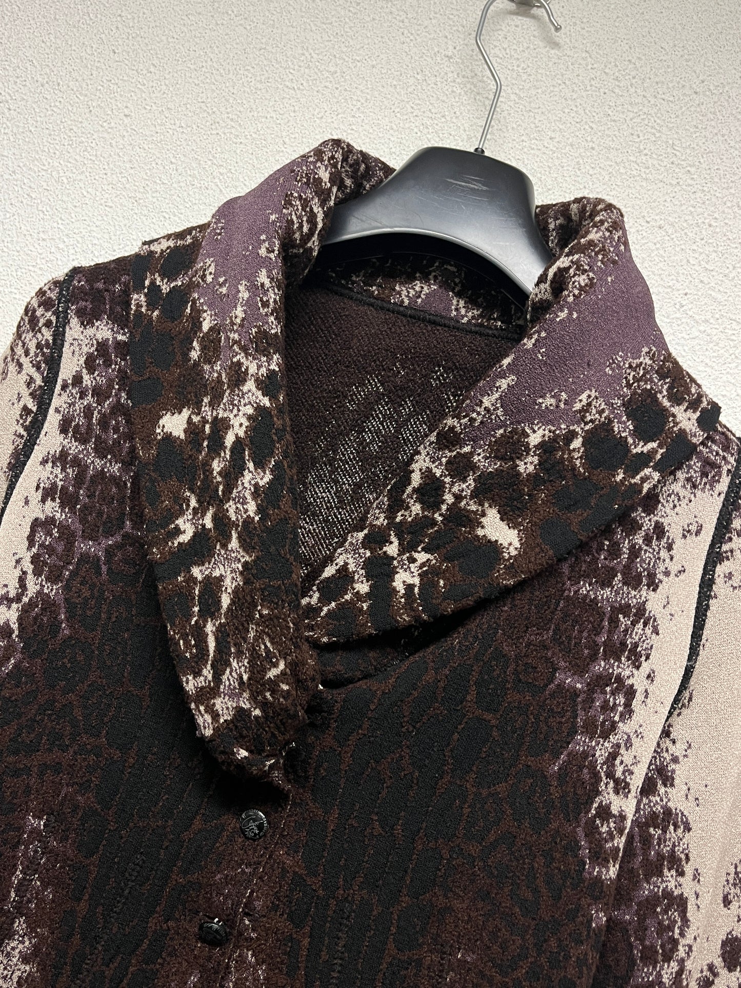 ROBERTO CAVALLI wool abstract brown twin Set (L)