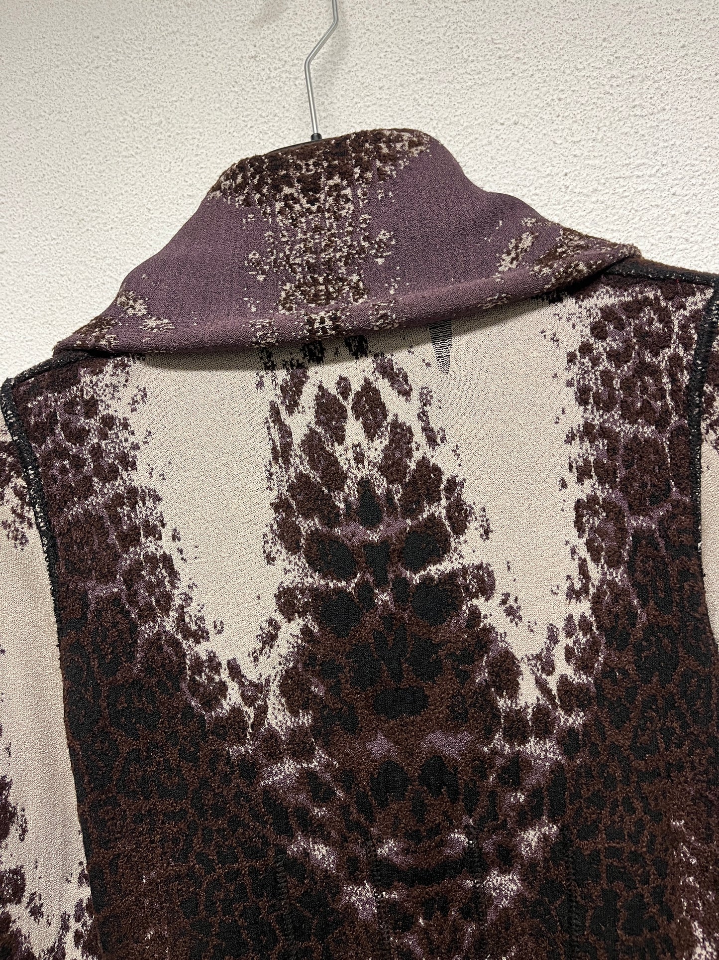 ROBERTO CAVALLI wool abstract brown twin Set (L)