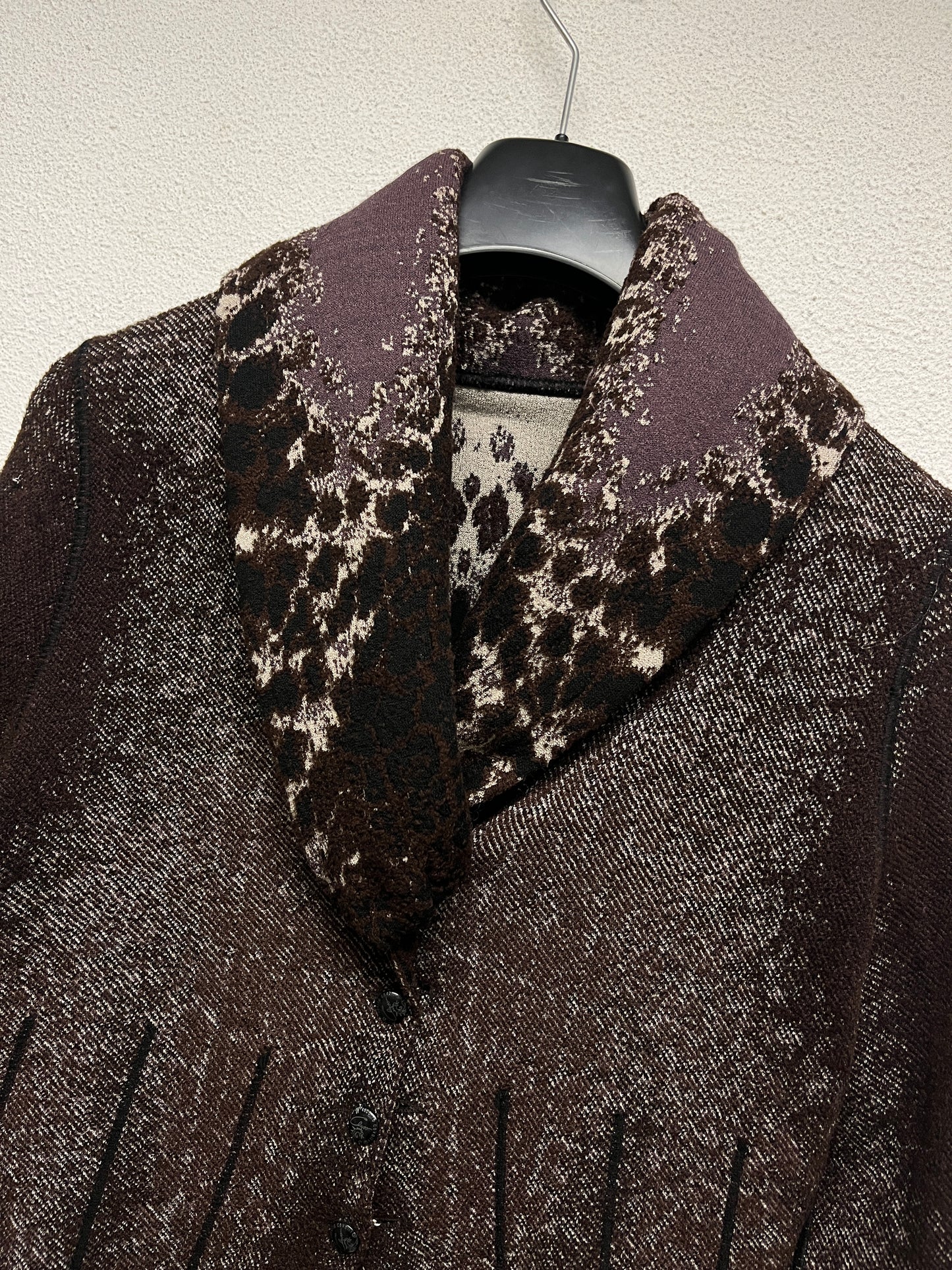 ROBERTO CAVALLI wool abstract brown twin Set (L)