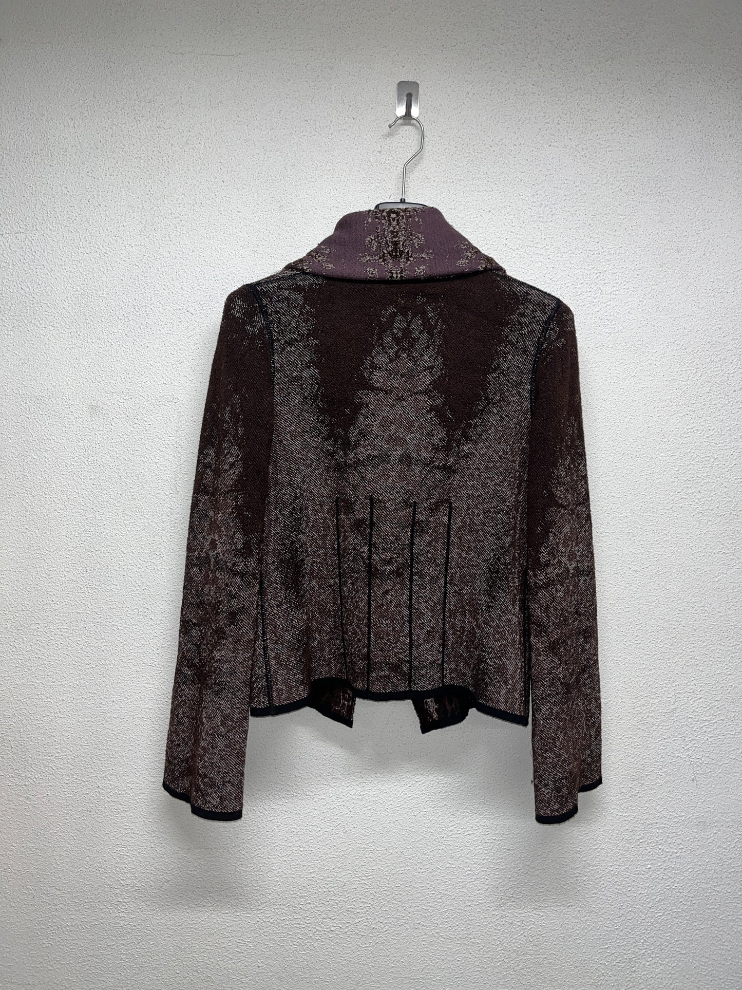 ROBERTO CAVALLI wool abstract brown twin Set (L)