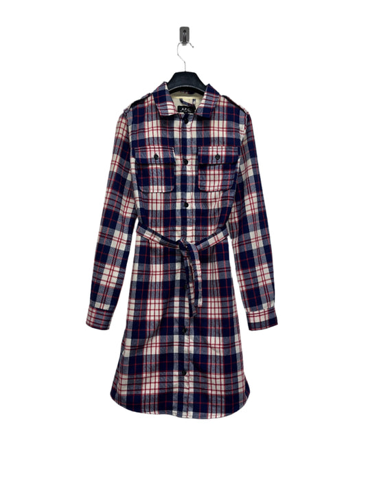 APC plaid checkered pattern shirt-dress (XS)