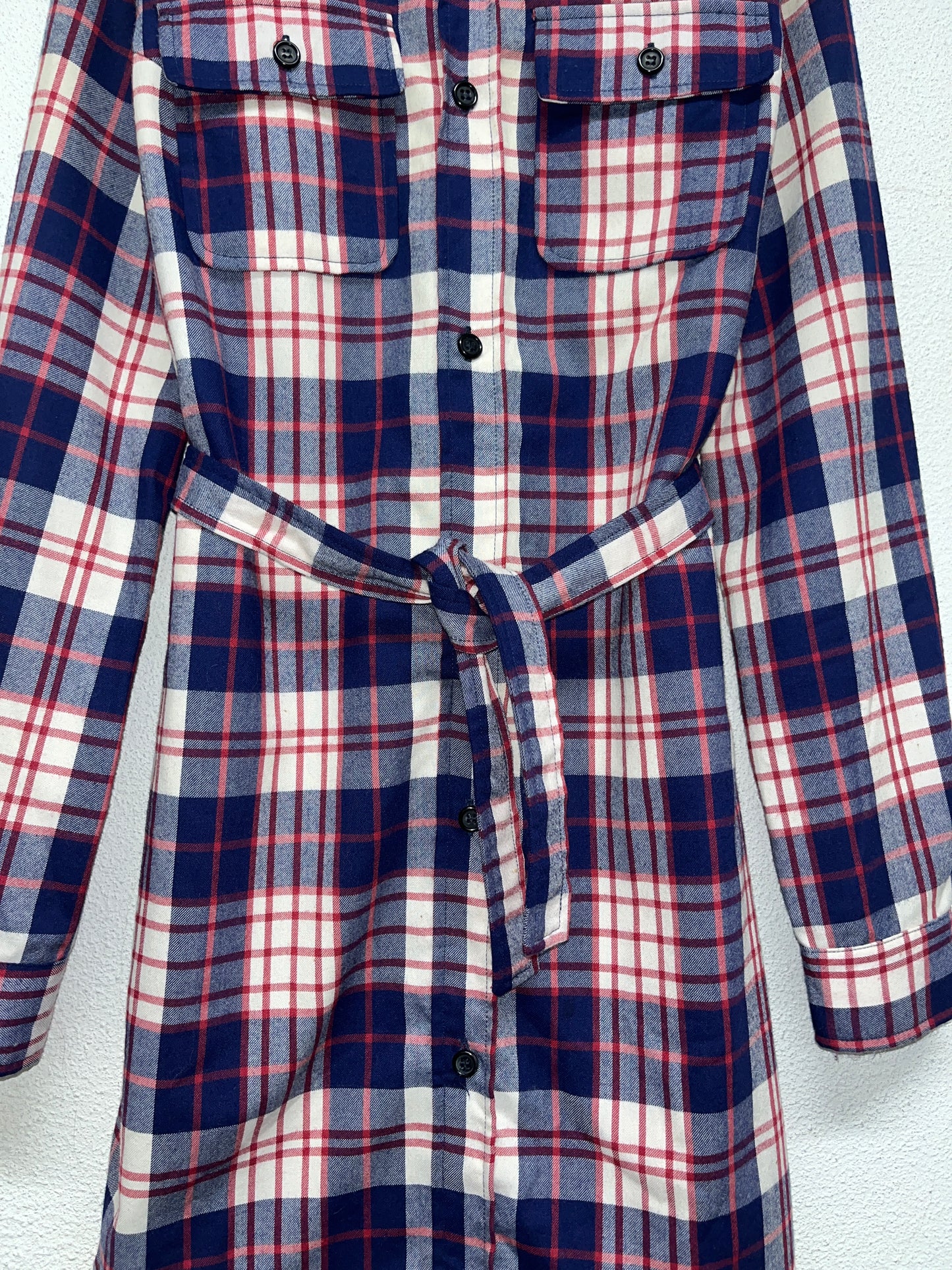 APC plaid checkered pattern shirt-dress (XS)