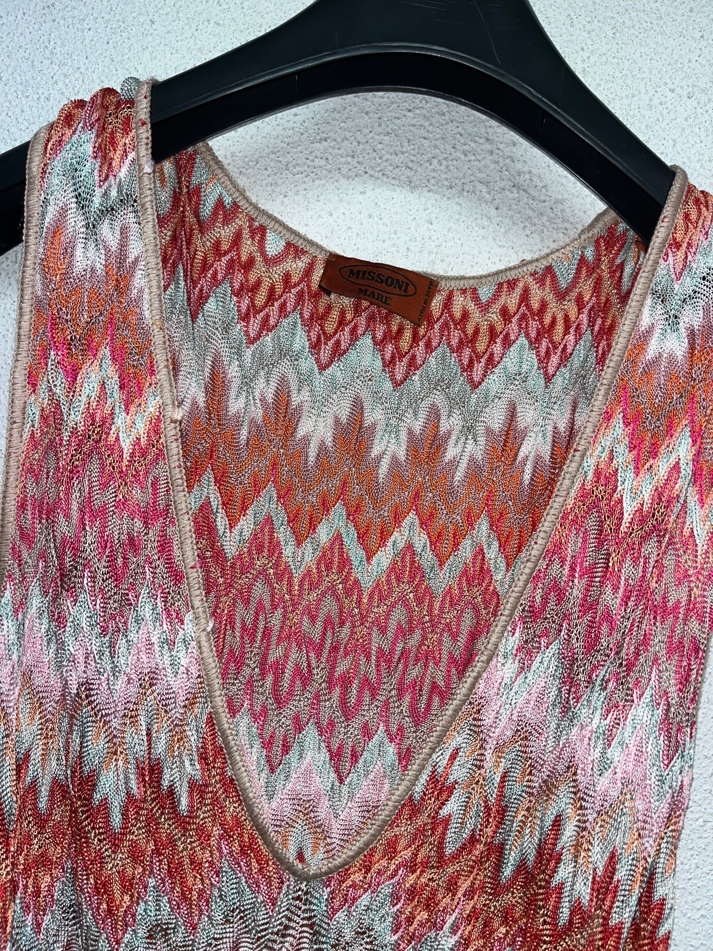 MISSONI belted knit-crochet dress (L)