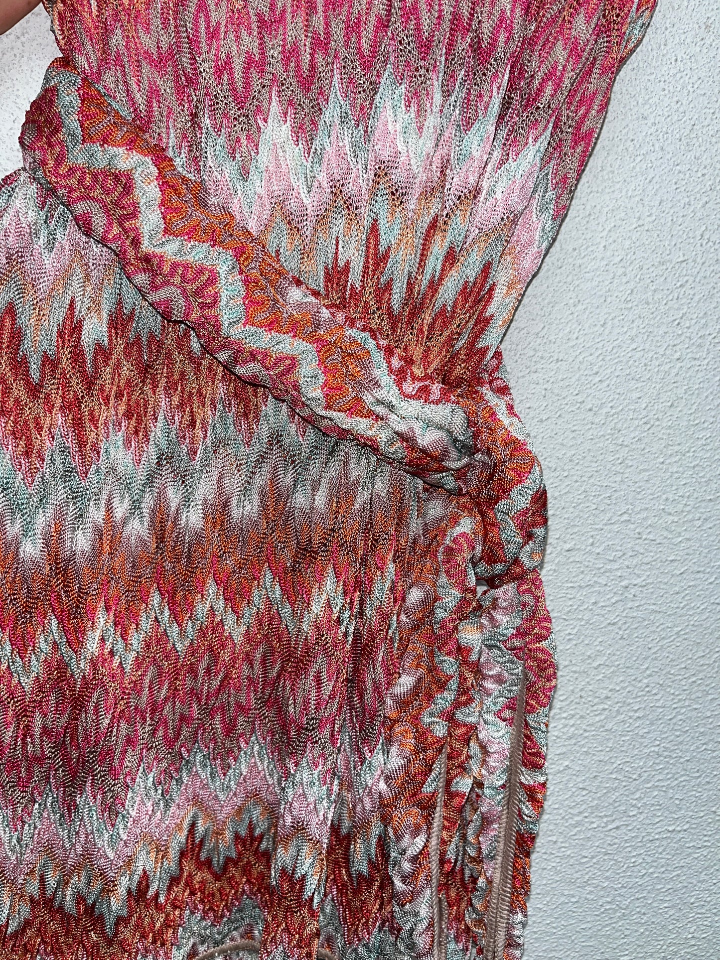 MISSONI belted knit-crochet dress (L)