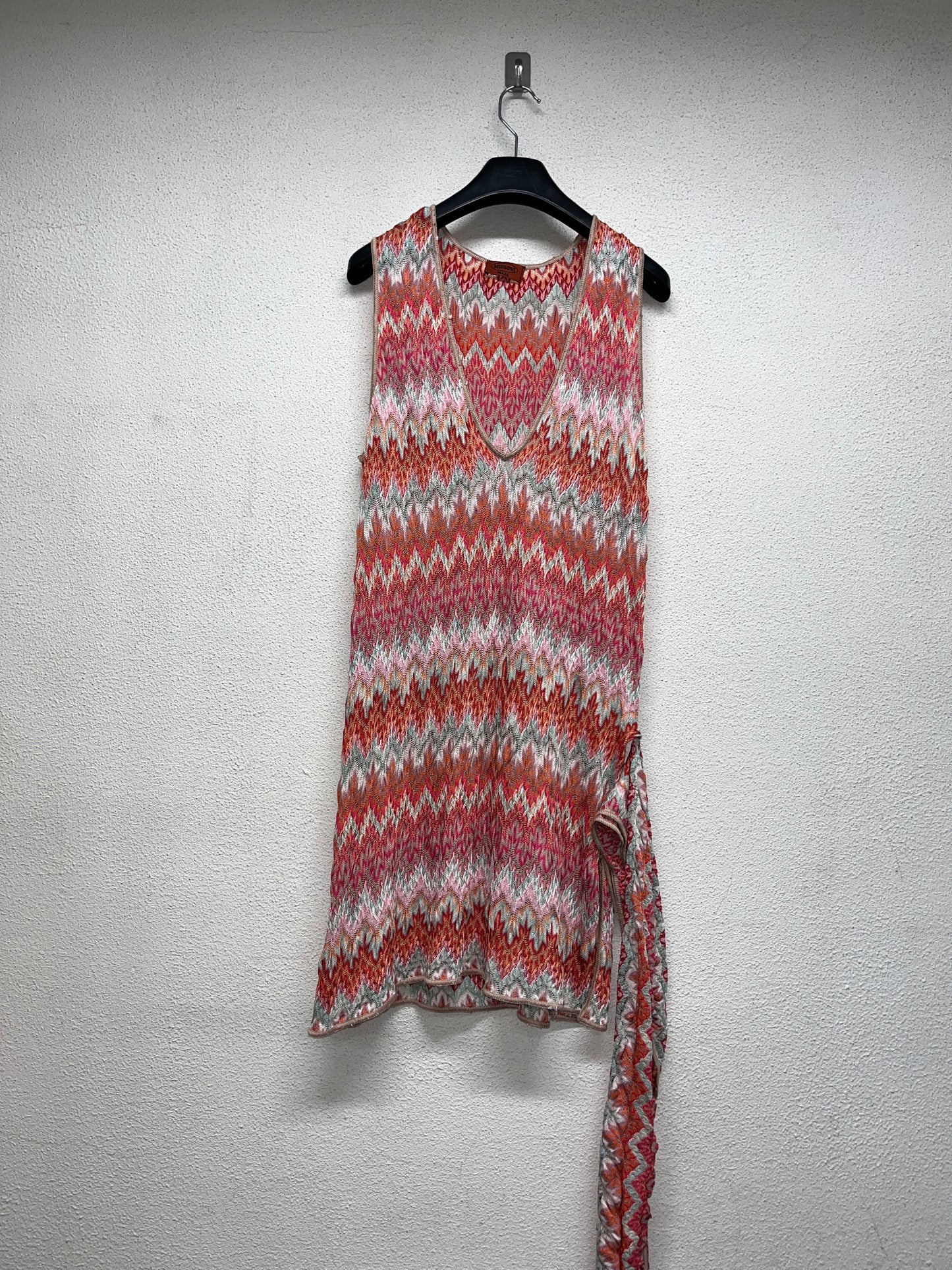 MISSONI belted knit-crochet dress (L)