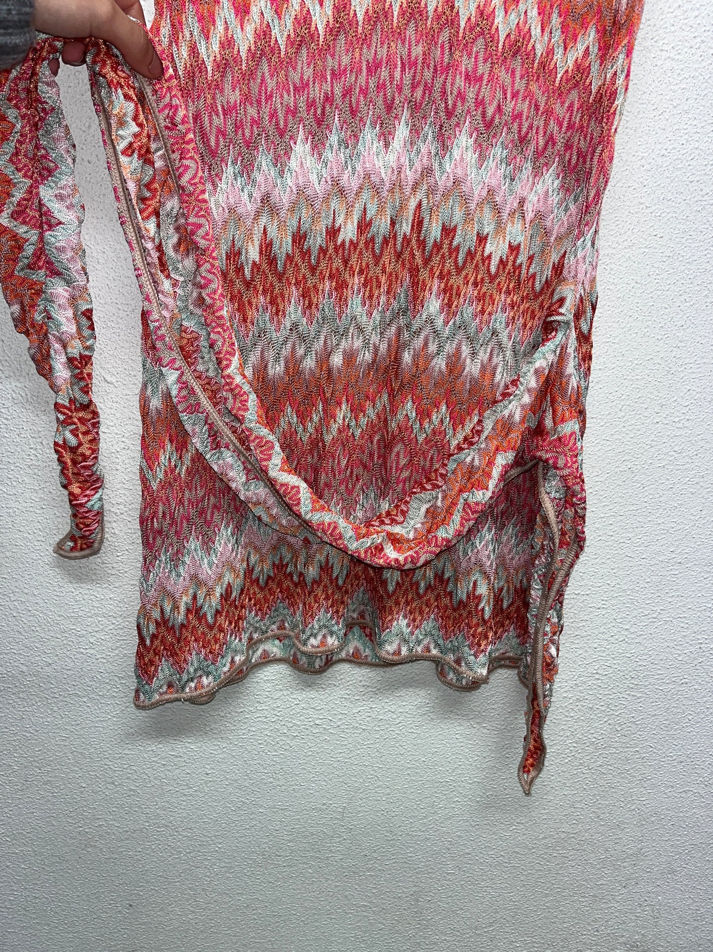 MISSONI belted knit-crochet dress (L)