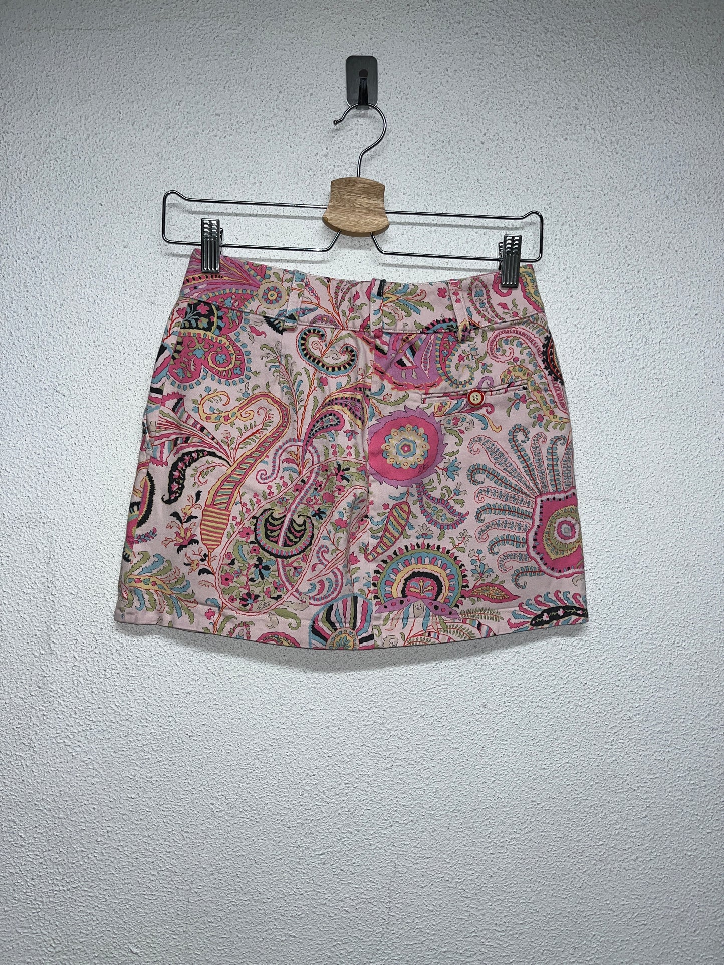 ETRO ethnic pattern pink mini Skirt (XS)
