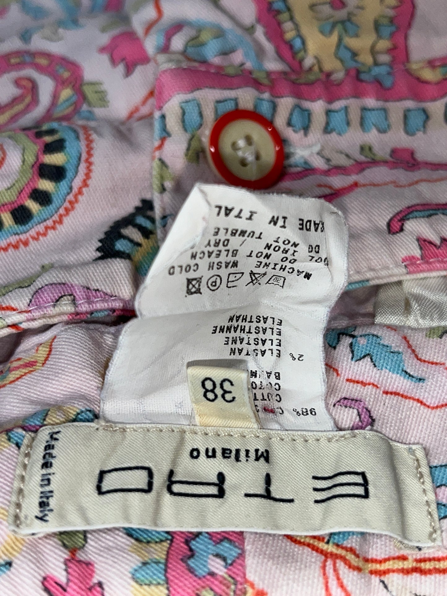 ETRO ethnic pattern pink mini Skirt (XS)