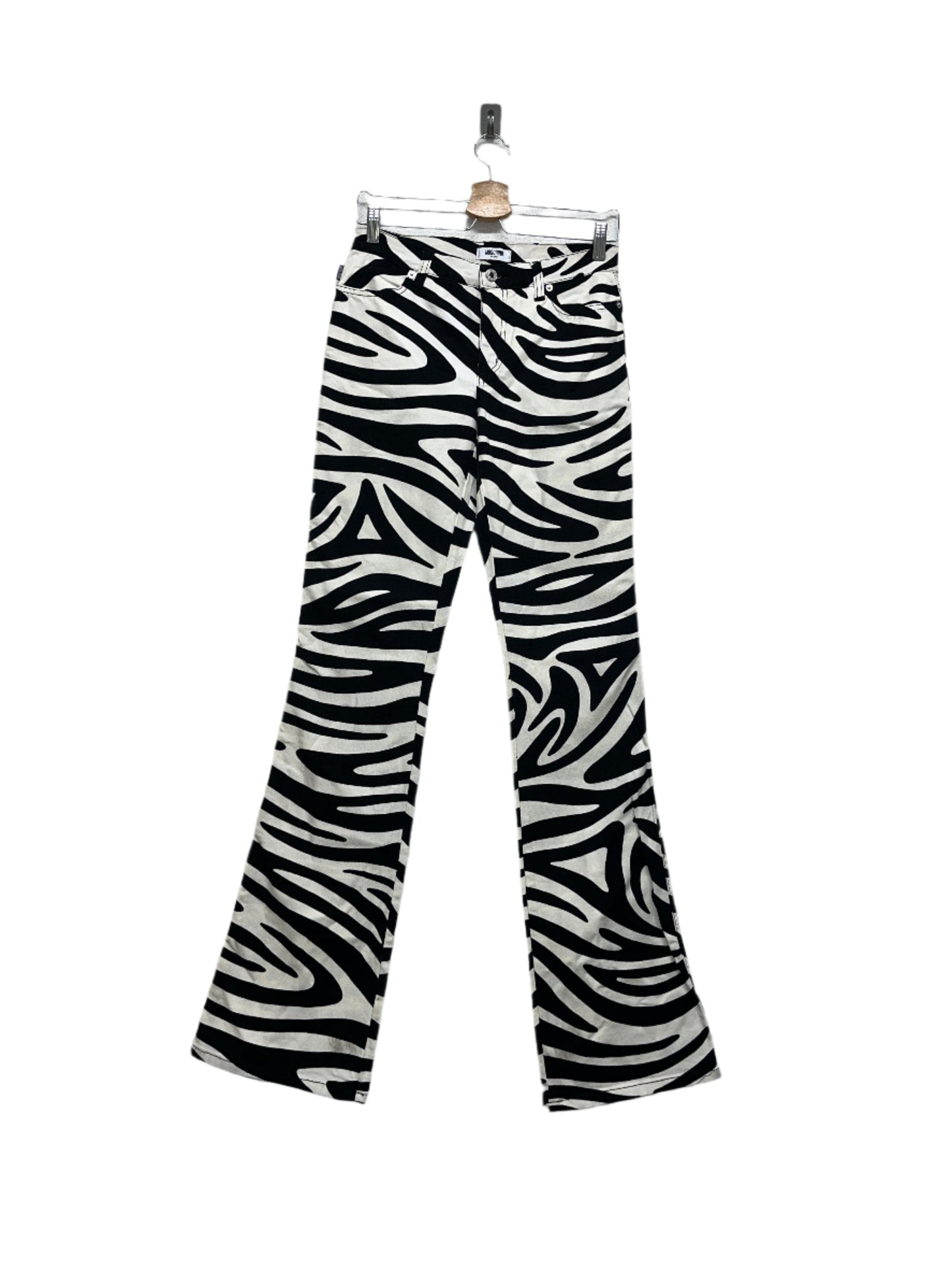 MOSCHINO zebra print bootcut trousers (S)