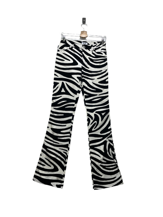 MOSCHINO zebra print bootcut trousers (S)