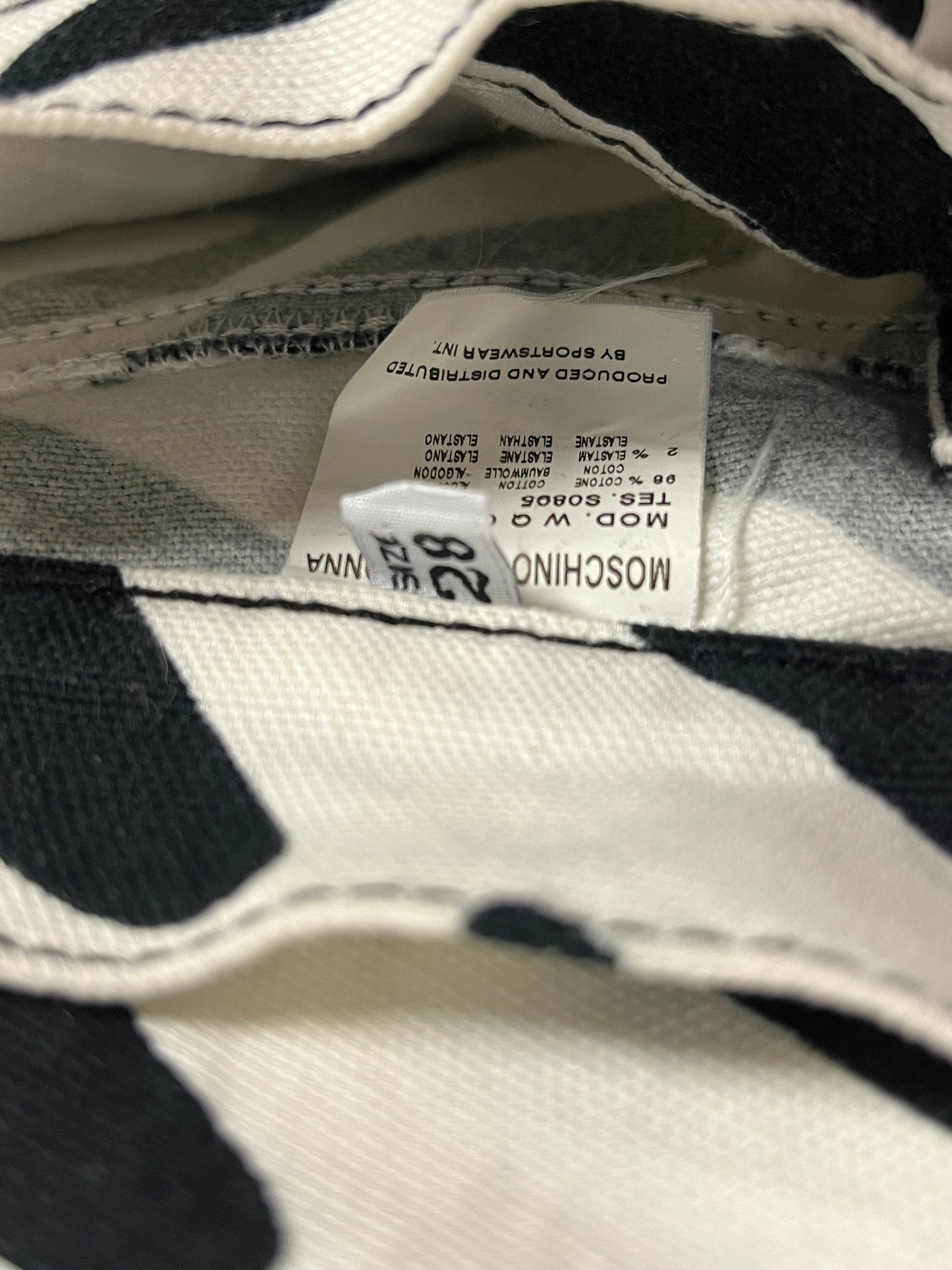 MOSCHINO zebra print bootcut trousers (S)