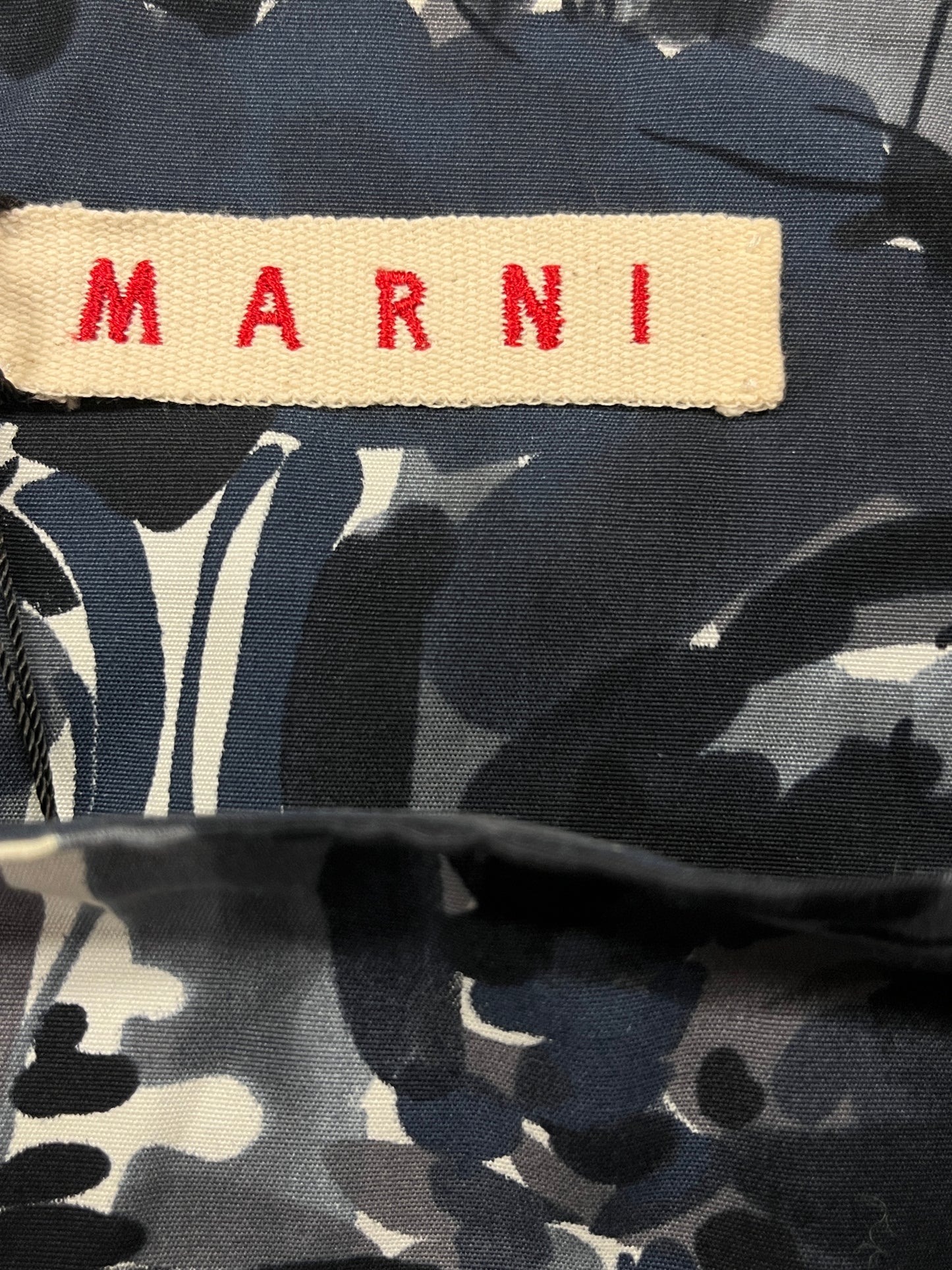 MARNI pleated Skirt with abstract pattern (XL)