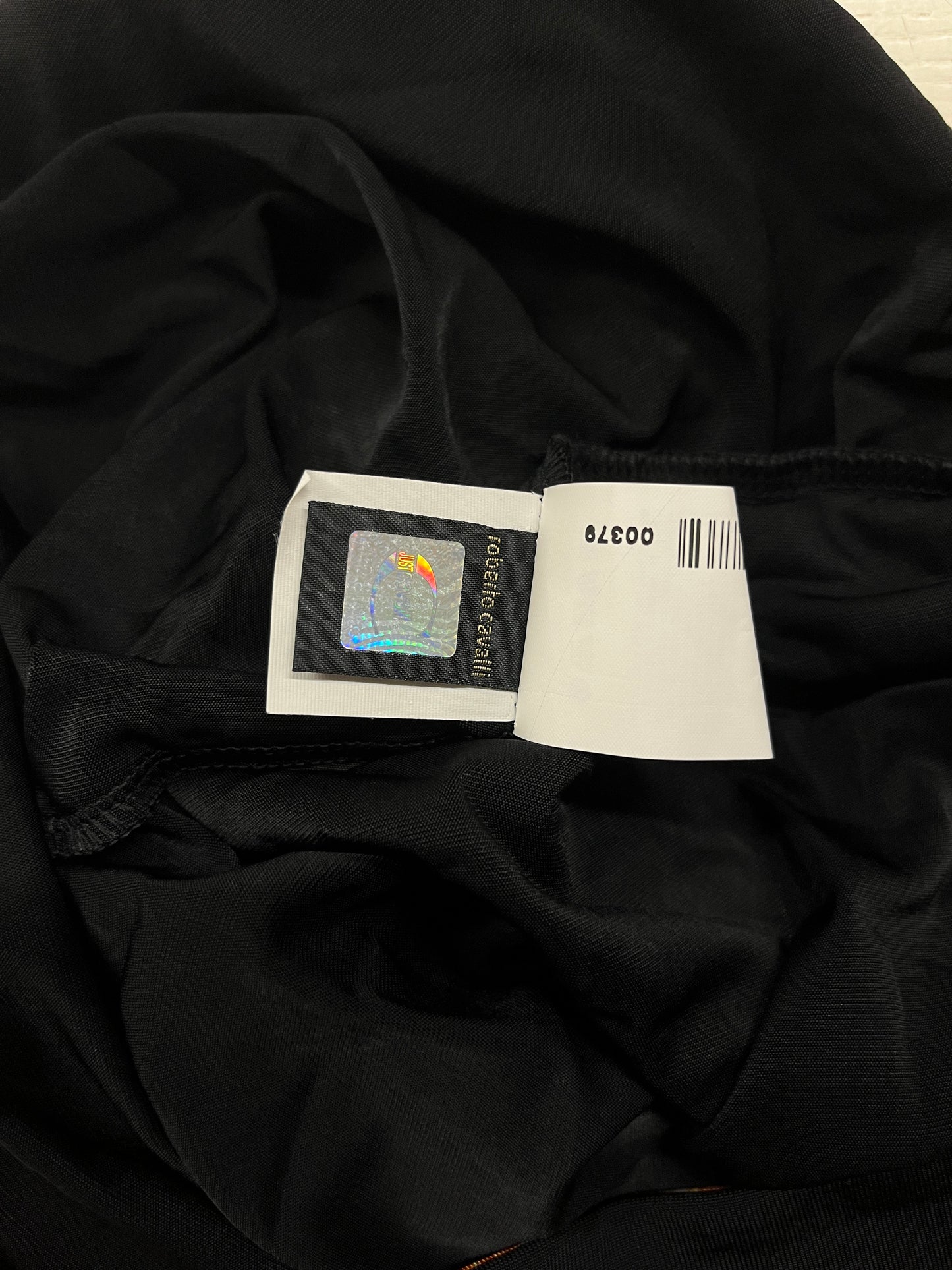 ROBERTO CAVALLI Wrap black viscose skirt (L)