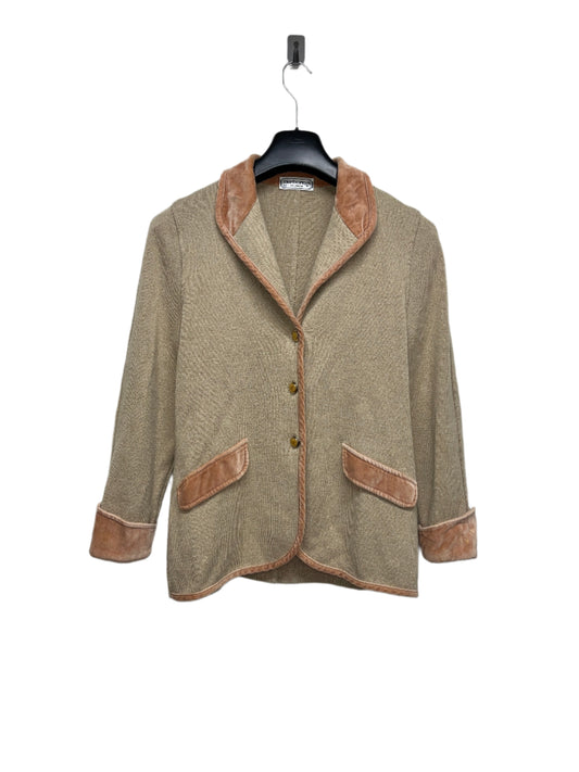BURBERRY blazer with peach orange velvet deatailing (M)