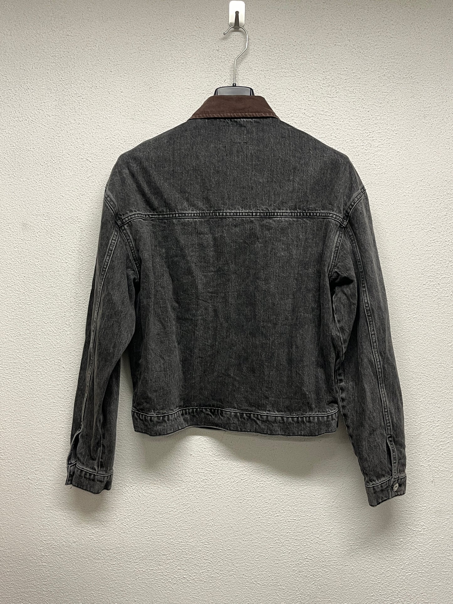 AXEL ARIGATO distressed black Denim trucker jacket (XS)