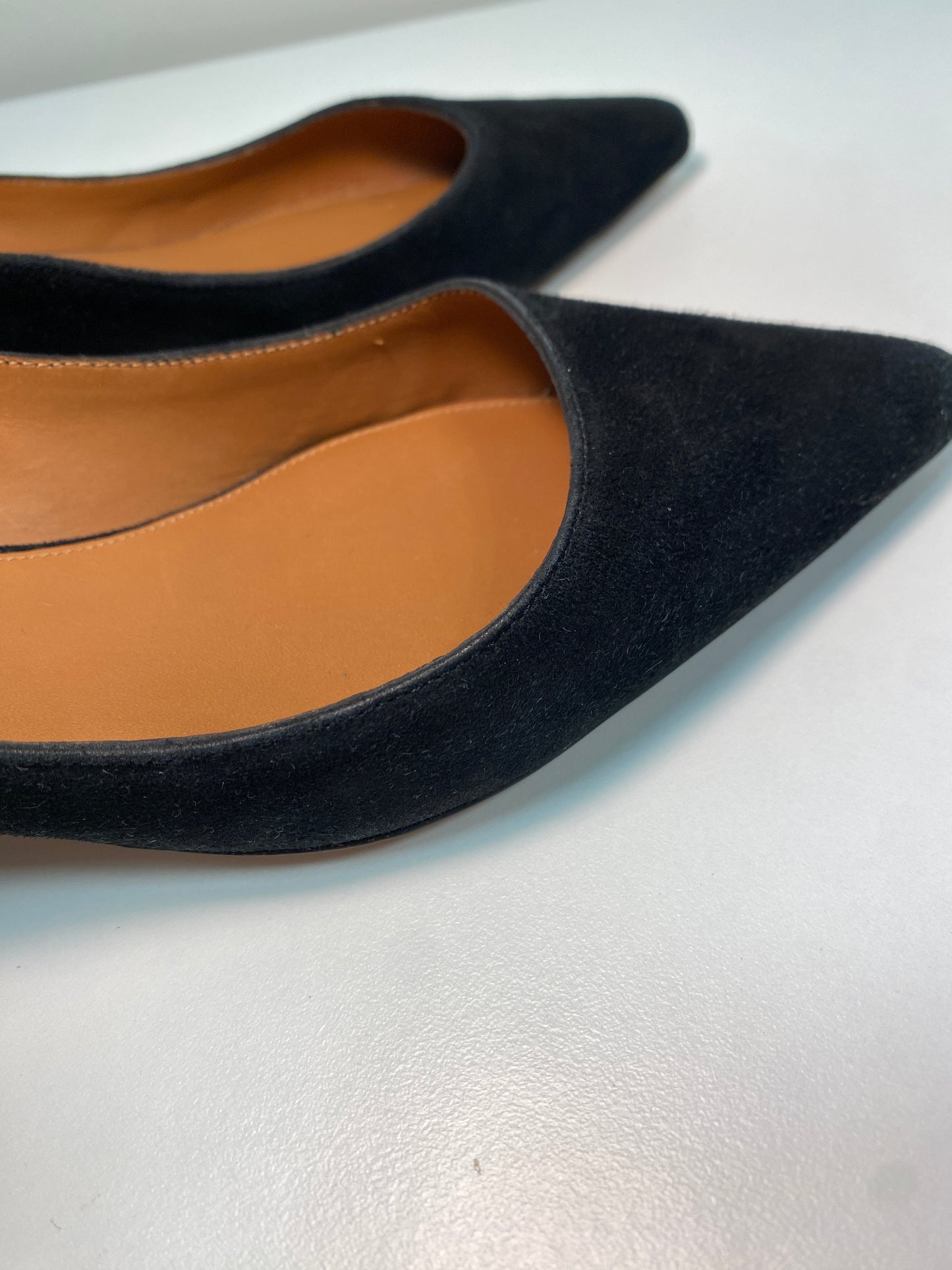 BA&SH black suede kitten heels (38)