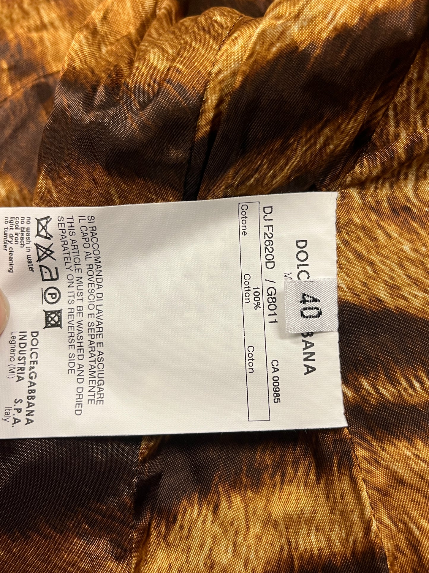DOLCE & GABBANA distressed denim jacket with logo patch (S)