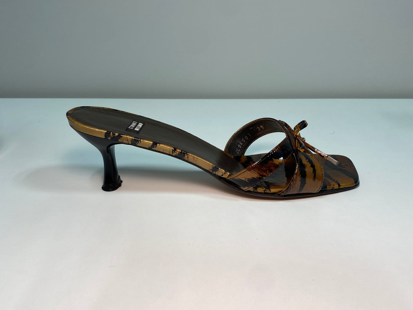 STUART WEITZMAN leather brown leopard effect sandals (39)