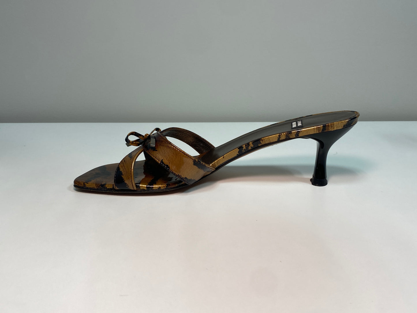 STUART WEITZMAN leather brown leopard effect sandals (39)