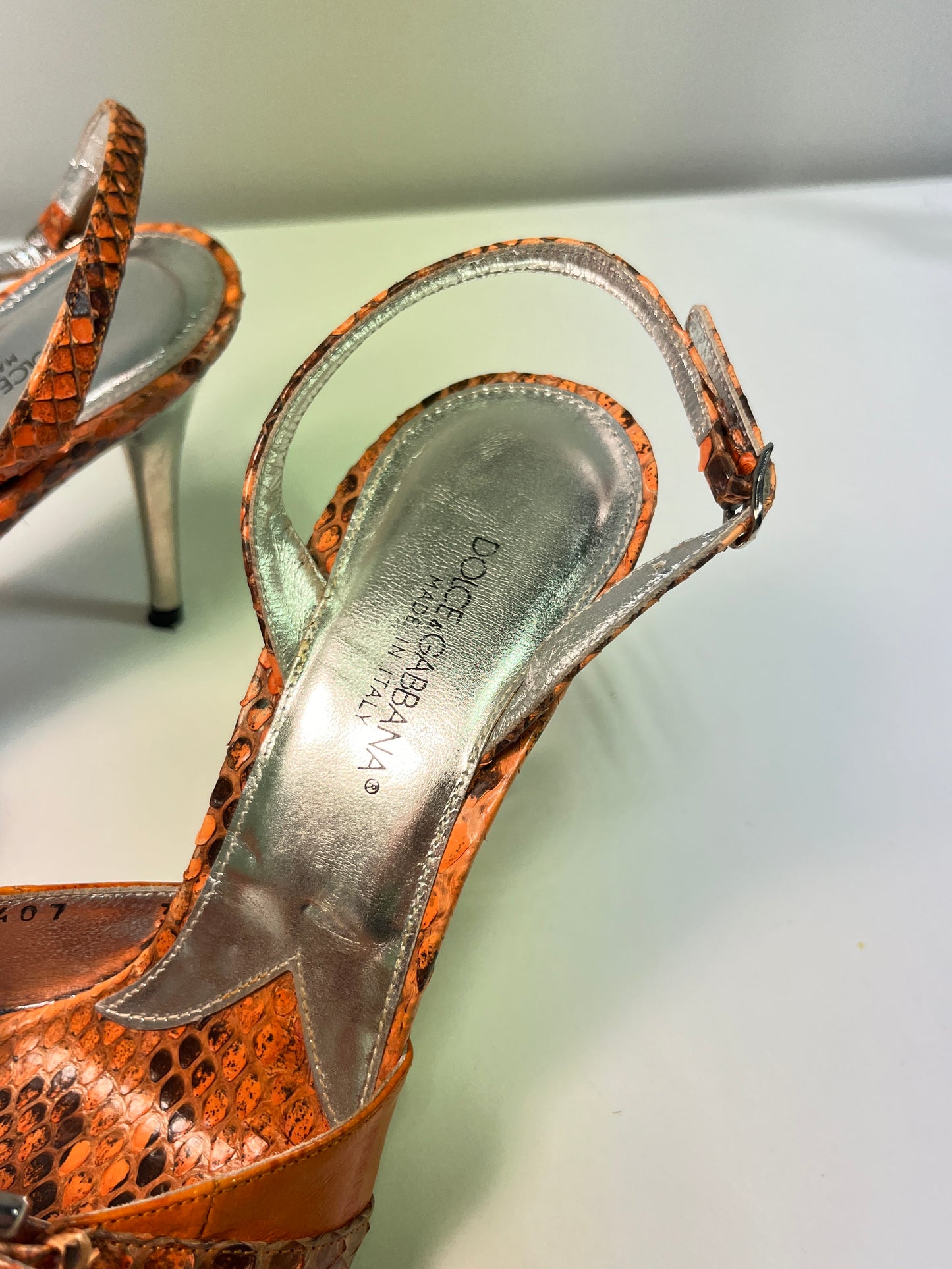 DOLCE & GABBANA slingback heel sandals (36)