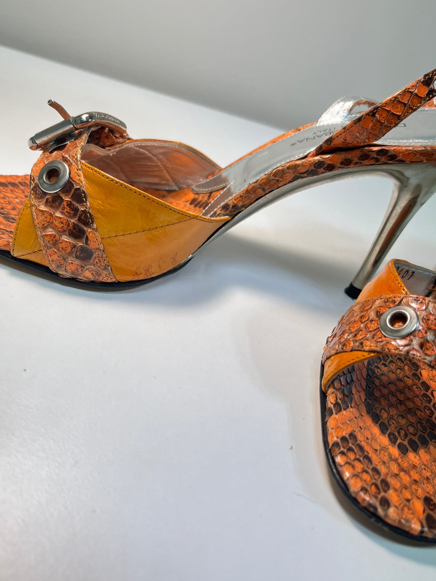 DOLCE & GABBANA slingback heel sandals (36)