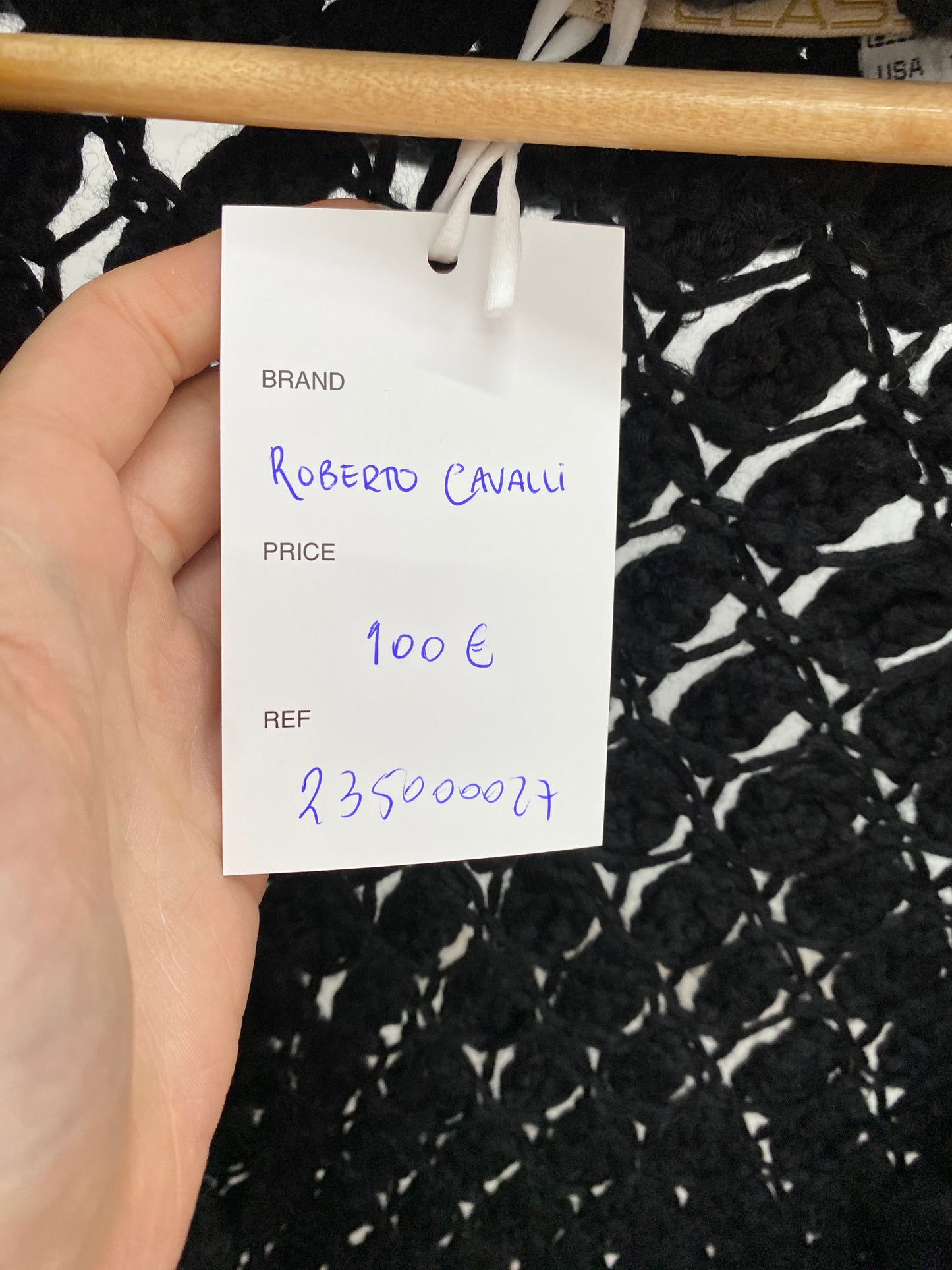 ROBERTO CAVALLI black wool cardigan (XL)