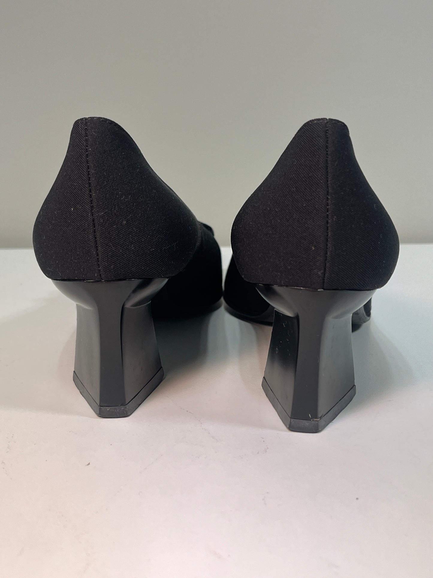 PRADA black squared toe shoes (37)