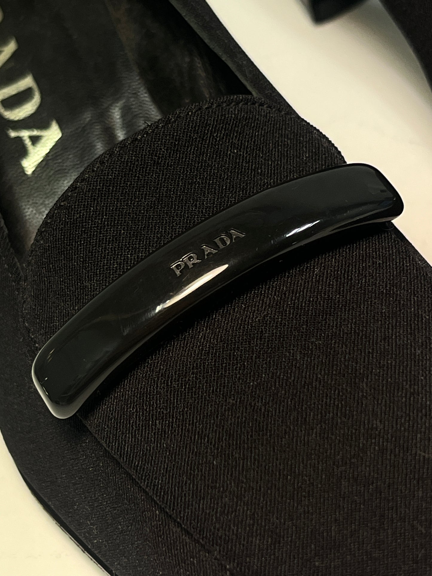PRADA black squared toe shoes (37)