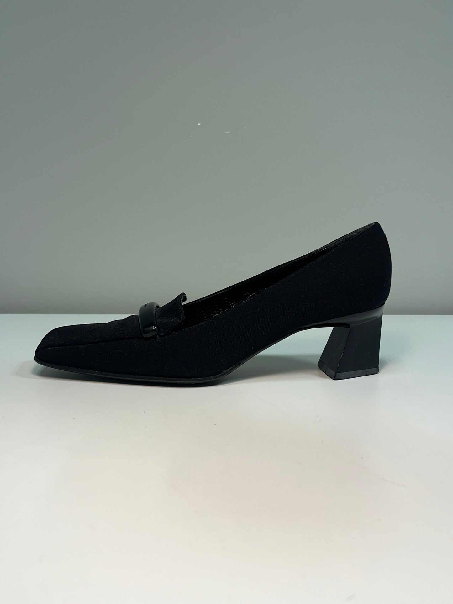 PRADA black squared toe shoes (37)