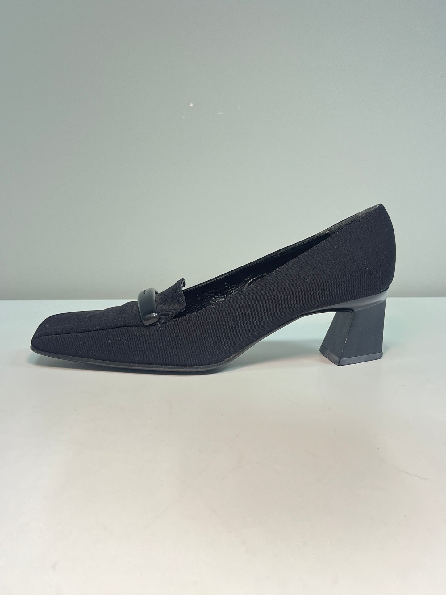 PRADA black squared toe shoes (37)