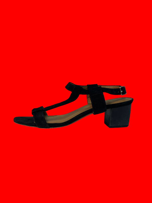 STAUD black suede platform sandals (41)