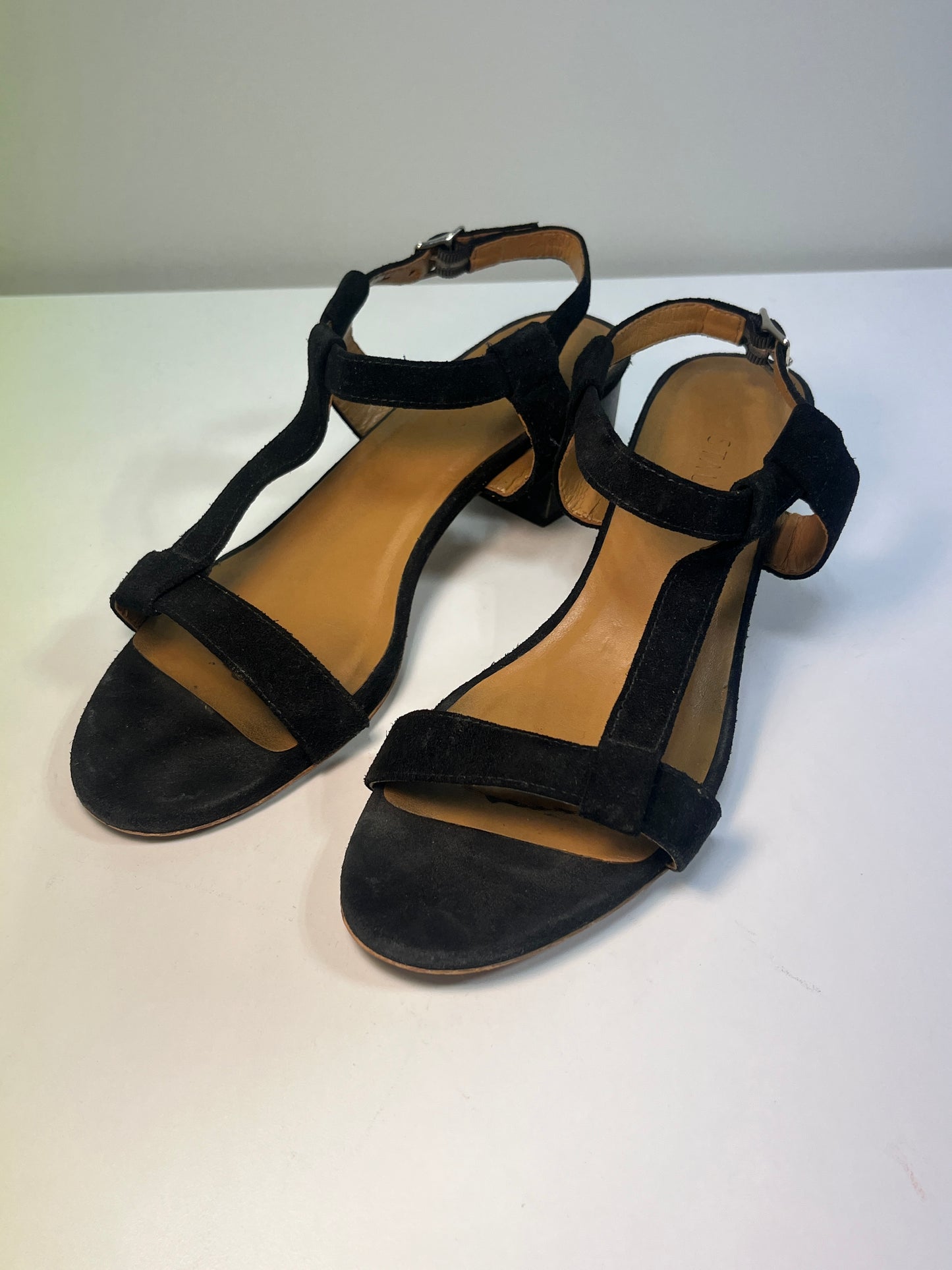 STAUD black suede platform sandals (41)