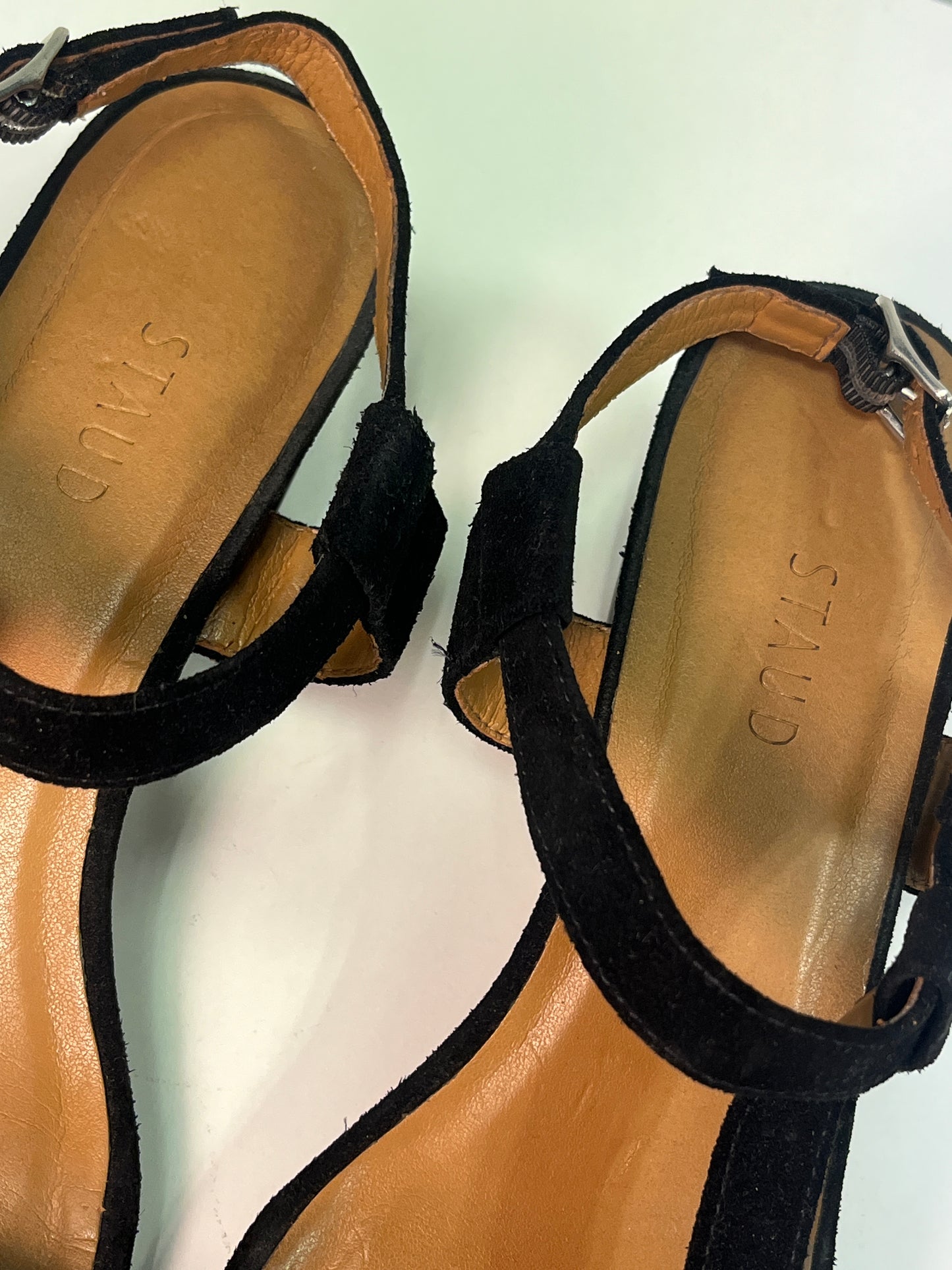 STAUD black suede platform sandals (41)