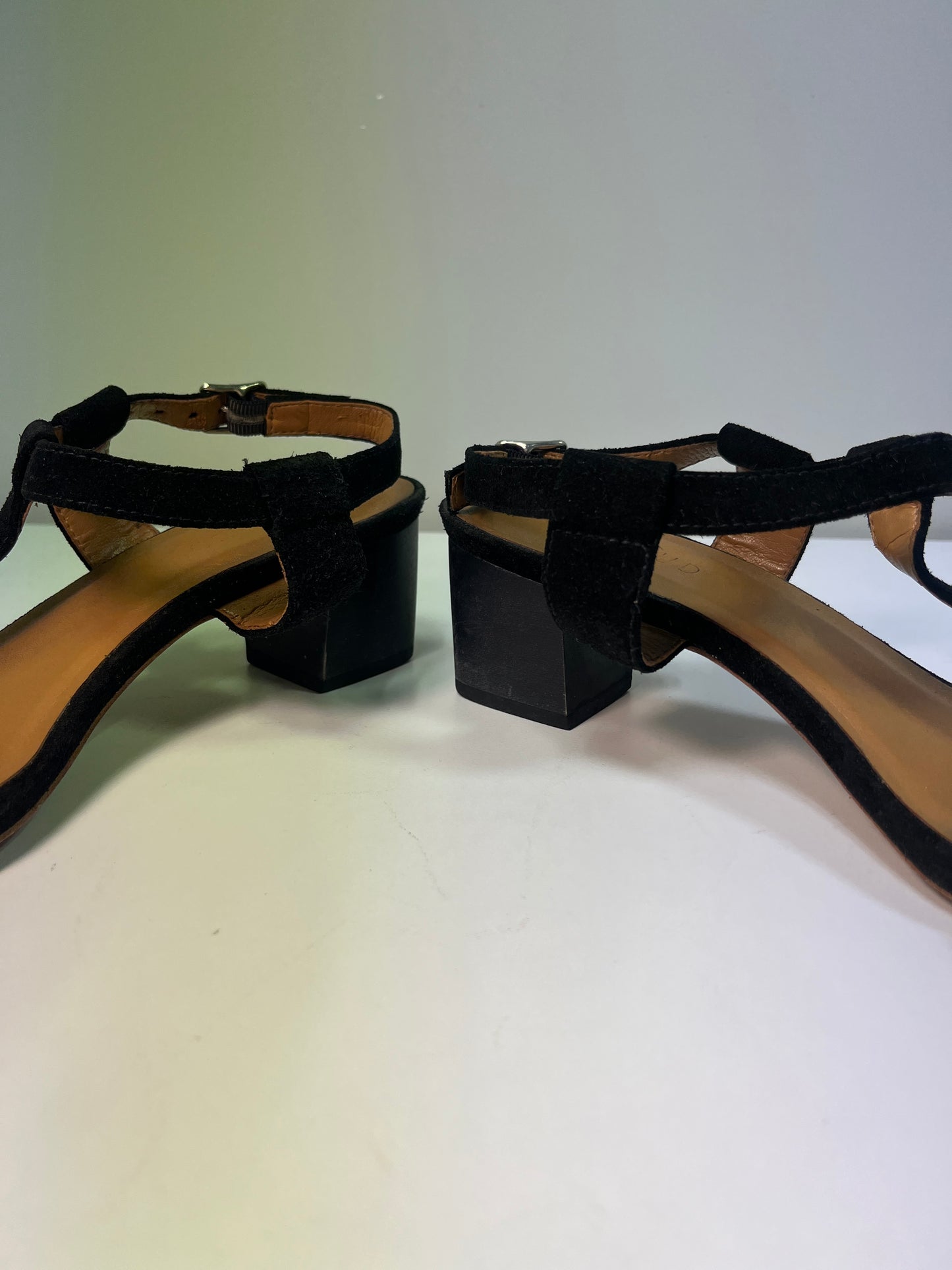 STAUD black suede platform sandals (41)