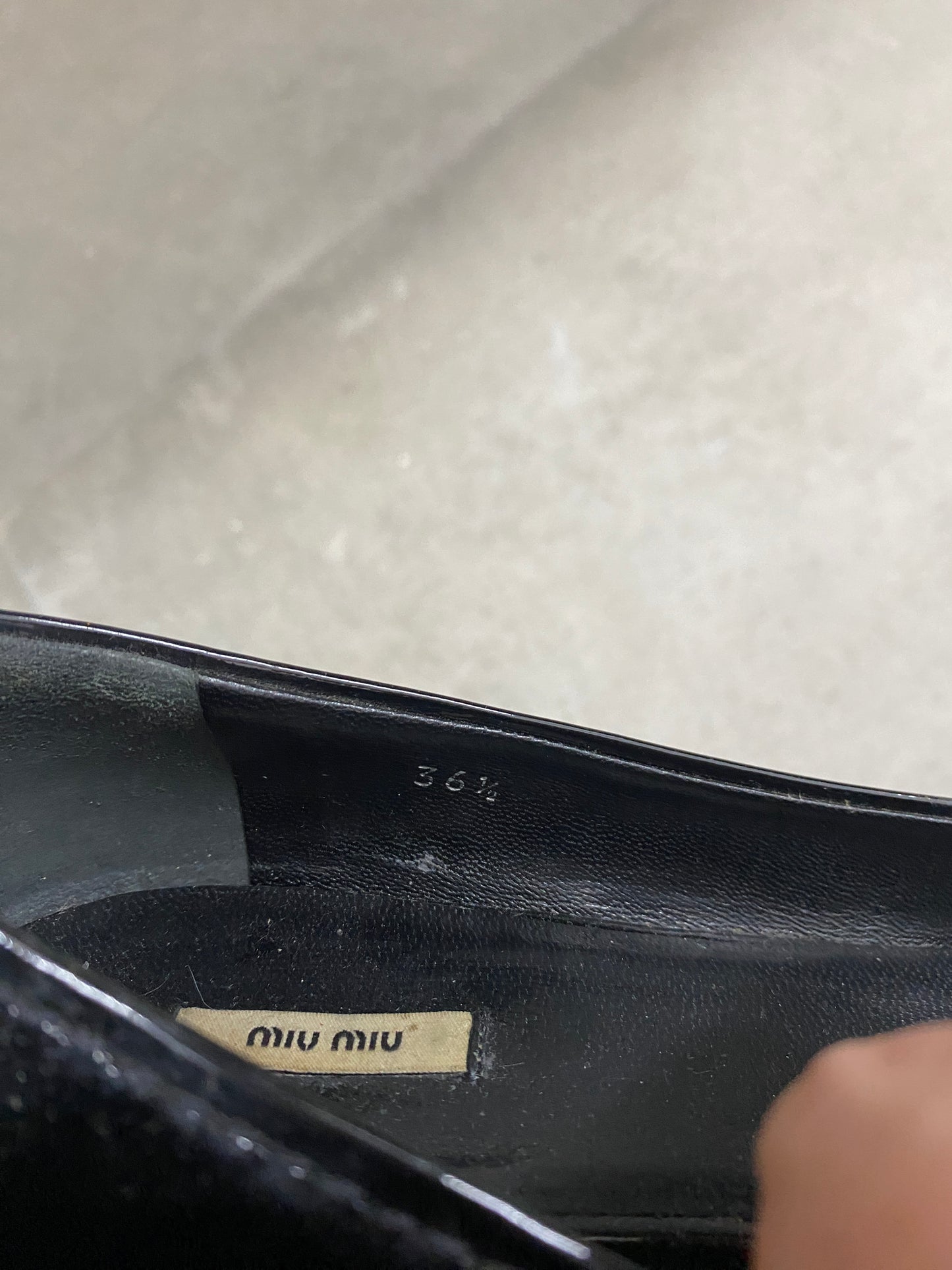 MIU MIU leather ballet flats (36 1/2)